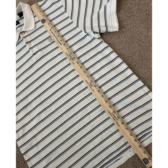 IZOD Mens White Blue Striped Short Sleeve Polo XL‎ - Picture 10 of 11